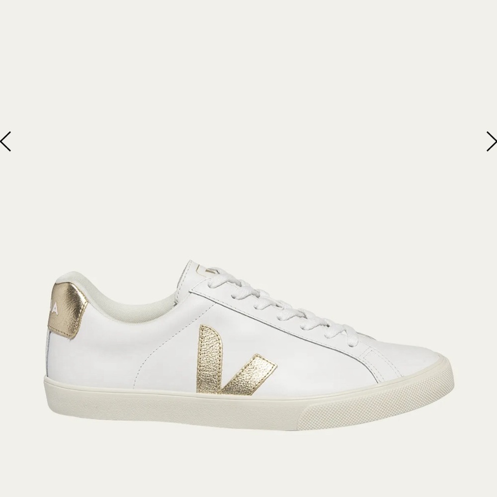 Veja Esplar White/Gold Sneakers Size 7US